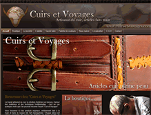 Tablet Screenshot of cuirs-et-voyages.com